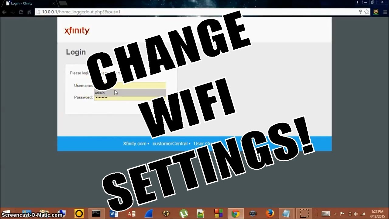 How To Change Comcast/Xfinity WiFi Password - YouTube