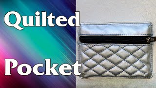 Quilted Pocket sewing. Vinyl Backpack Sewing Tutorial.