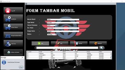 Membuat aplikasi rental mobil berbasis java netbeans &my sql