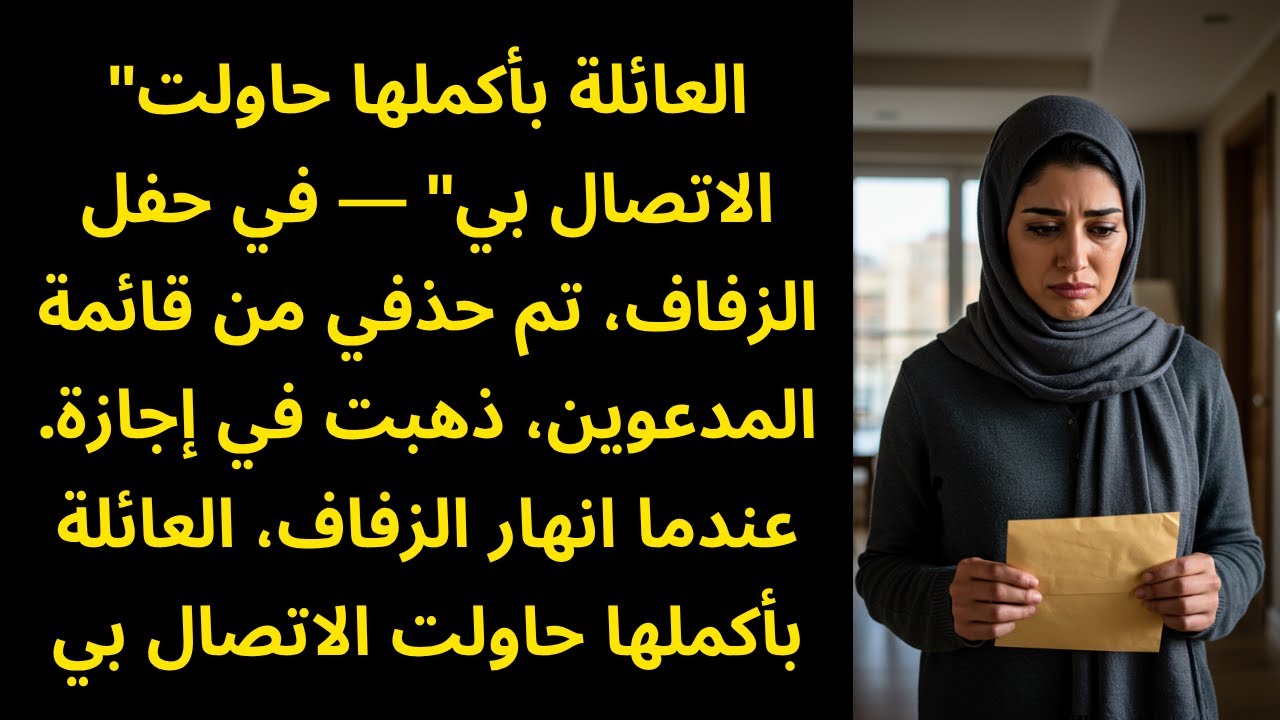 أخرجوني من قائمة مدعوي الزفاف — ذهبت في إجازة عندما انهار كل شيء