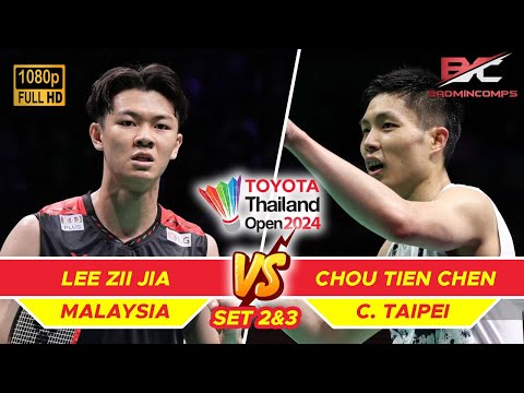 Lee Zii Jia vs Chou Tien Chen | 李梓嘉 vs 周天成 | Set 2 | Thailand Open 2024 Badminton 2024年泰國羽球公開賽