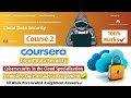 Cloud Data Security | Coursera | Cybersecurity in the Cloud Specialization | Course 2 Quiz Answers