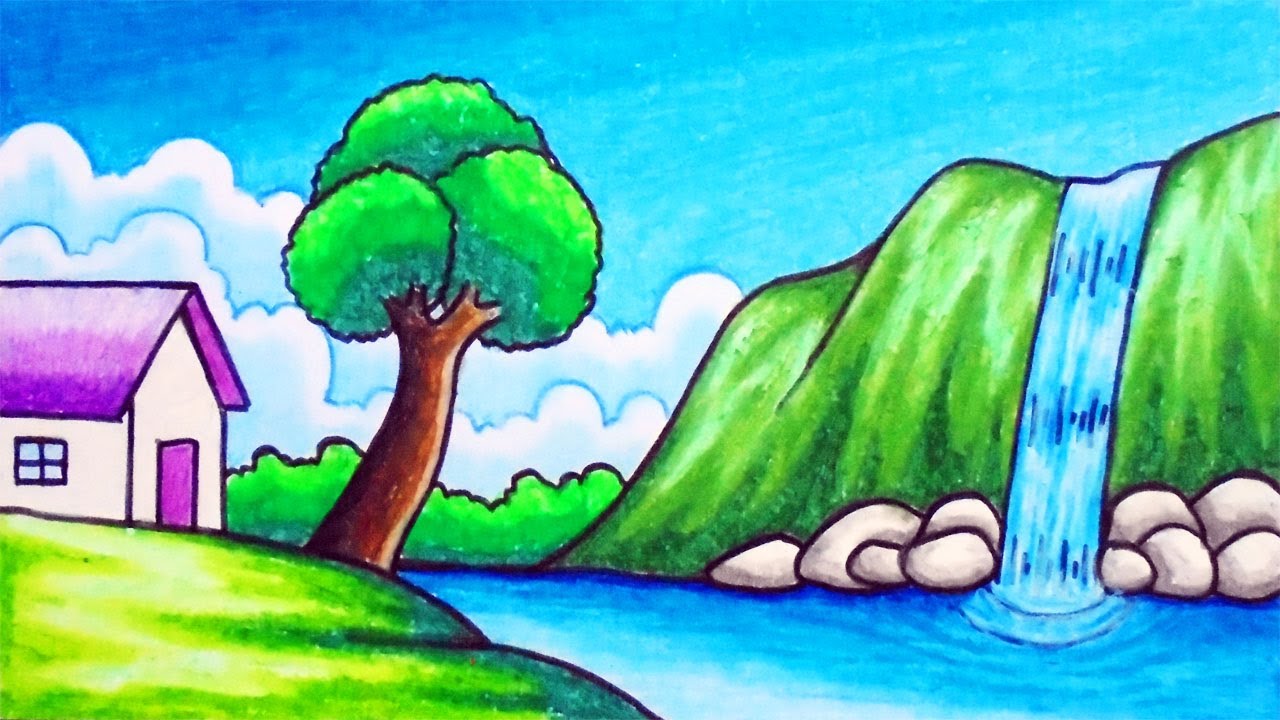 Featured image of post Easy Nature Scenery Drawing - Drawing,pastel drawing,nature drawing,landscape scenery drawing,village scenery drawing,step by step drawing,step by step.