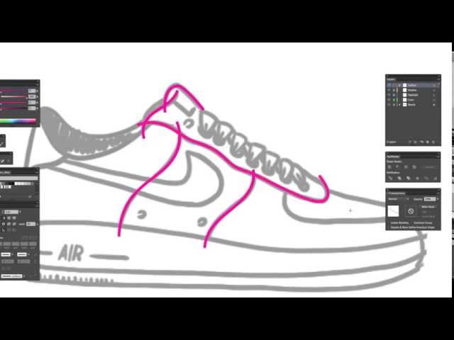 How To Draw Nike Air Force Shoes Youtube