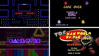 Pac-Man Game Over Screens Evolution (1980-2023)