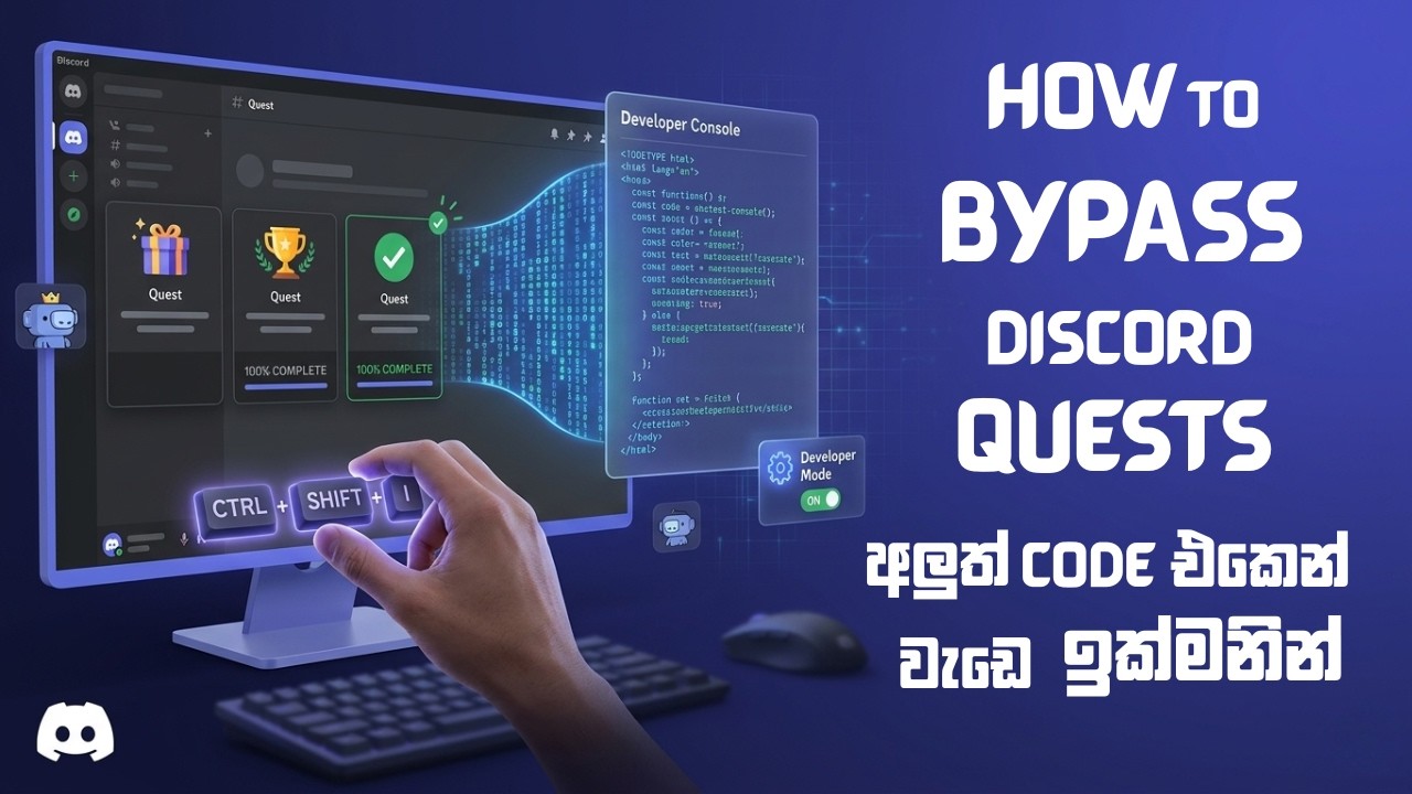 HOW TO EASY COMPLETE DISCORD QUESTS | FULL TUTORIAL | 2026 SINHALA ...