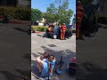 firefighters cut the car step by step if any accident