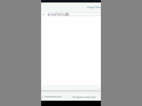 Day 1: python Hello, World! in hackerrank #python #hackerrank - YouTube