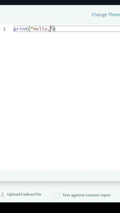 Day 1: python Hello, World! in hackerrank #python #hackerrank - YouTube