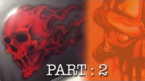 Skull with Red Candy Flames, Step by Step Part 2