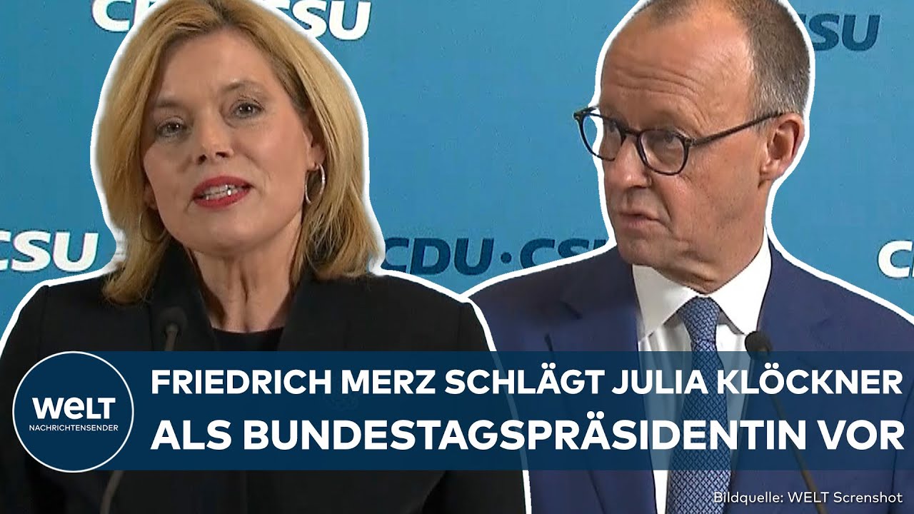 DEUTSCHLAND: Unionsfraktion nominiert Julia Klöckner einstimmig als Bundestagspräsidentin