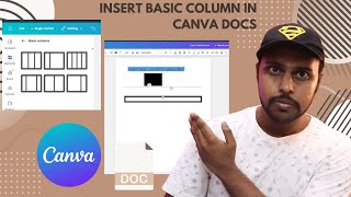 How to insert basic column in canva docs