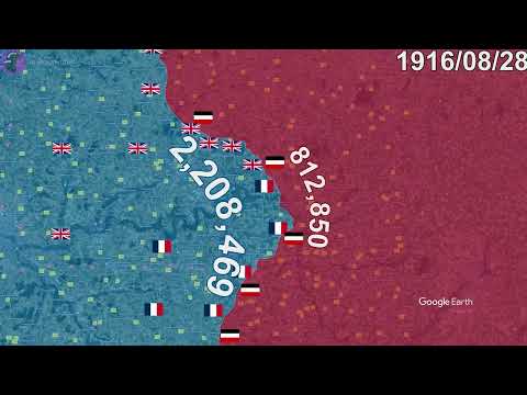 Battle of the Somme in 45 seconds using Google Earth