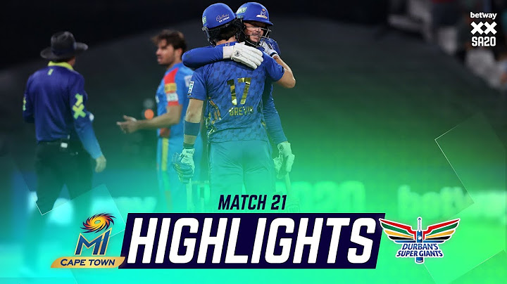 MI Cape Town v Durban's Super Giants | Match 21 Highlights | Betway SA20