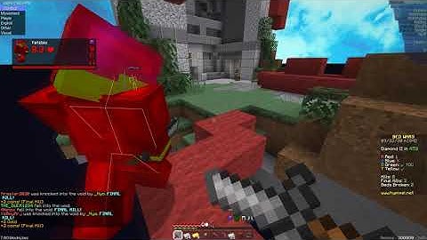 Hacking on Hypixel bedwars  3