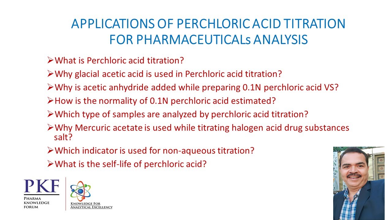 APPLICATIONS OF PERCHLORIC TITRATION FOR PHARMACEUTICALS ANALYSIS YouTube