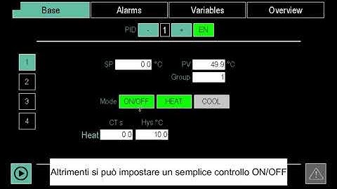 Gefran 3850T - PID basic settings config - SUB ITA