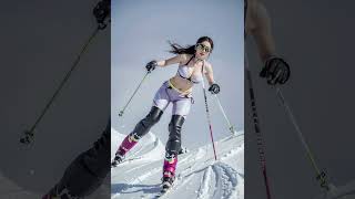 Real 4Kskiing In A Bikini Winter And Summer Collaboration By Ai-Art 4K 