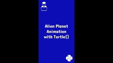 Alien Planet Animation using Python Turtle Graphics 👽
