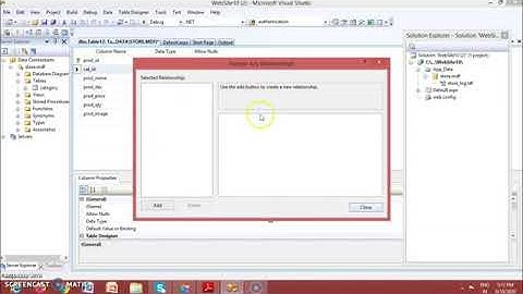 Creating database and tables in ASP .NET using C#.