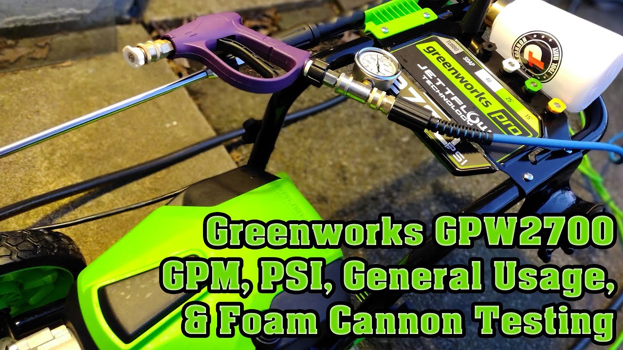 Greenworks Pro 2700 PSI (GPW2700) Pressure Washer Testing Review (GPM