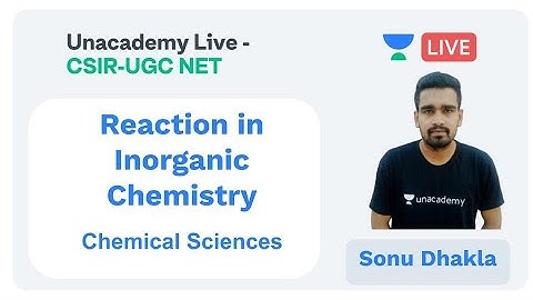 Reaction in Inorganic Chemistry | Chemical Sciences | Unacademy Live - CSIR UGC NET |  Sonu Dhakla