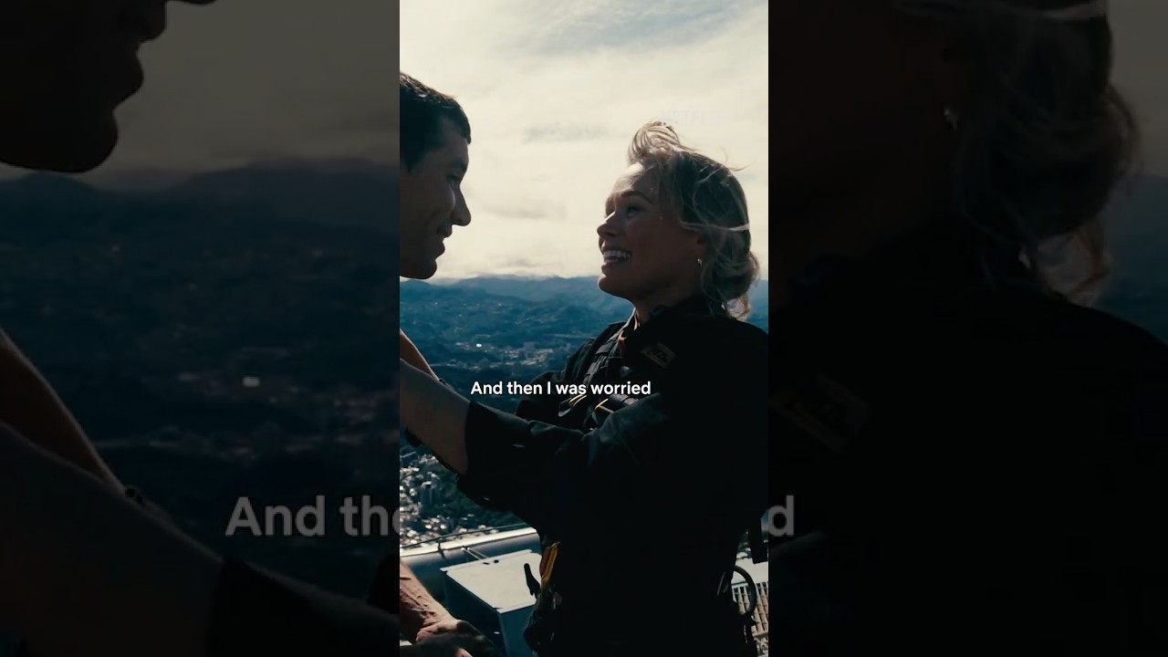 Alex Honnold and his wife Sanni after he completed his historic free solo climb of Taipei 101