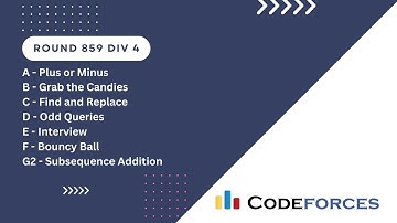 Codeforces Round 859 Div 4 | All Problems | Video Editorial C++
