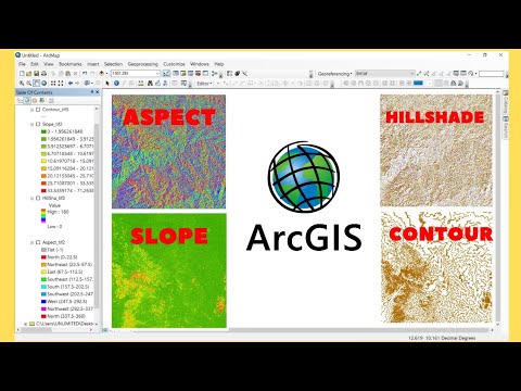 Hillshade Aspect Contour Slope in ArcGIS - YouTube