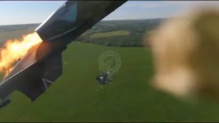 Russian Pilot Ejecting From Crashing Su-25 At Extrem Low Altitude - Helmet Cam Gopro Pov