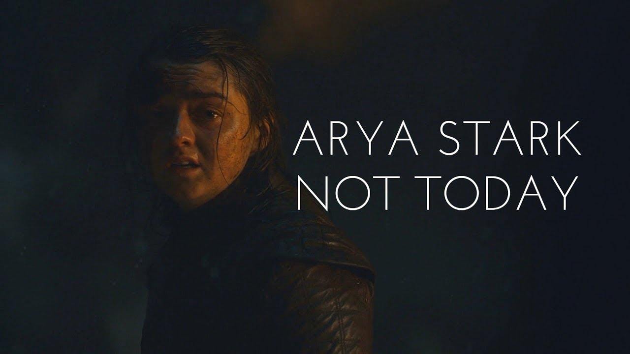 Citazione Not Today Finest Prints What Do We Say To The God Of Death? Not Today Stampa Diretta Su Cotone 100