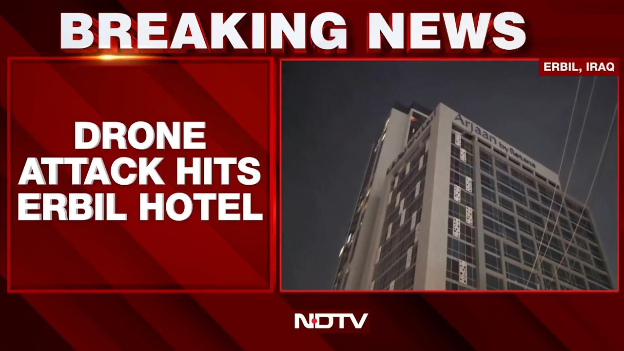 Iran Strikes Iraq |  Explosion Heard In Iraq's Erbil, Smoke Seen Rising From Hotel