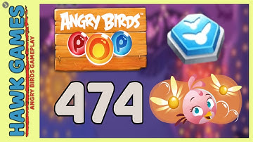 Angry Birds Stella POP Bubble Shooter Level 474 - Walkthrough, No Boosters