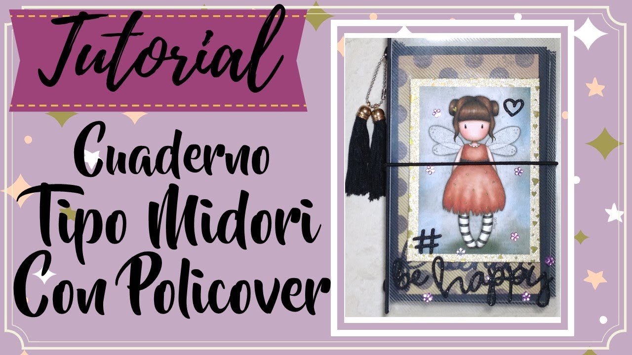 CUADERNO TIPO MIDORI CON POLICOVER TUTORIAL DE SCRAPBOOK tutoriales de cejas