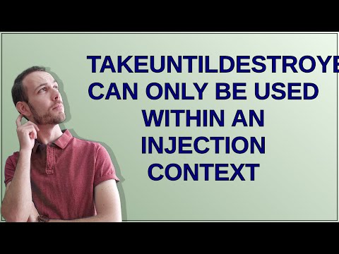 takeUntilDestroyed() can only be used within an injection context