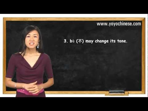 Mandarin Chinese Lessons with Yangyang - Grammar 004 (negation word bú)
