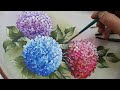 Fabric painting | Painting Hydrangeas on fabric