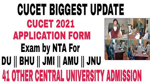CUCET 2021 Application Form 2021 || CUCET Syllabus || CUCET Biggest Update