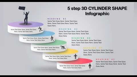 How to Create 3D CYLINDER SHAPE Infographic on PowerPoint ||