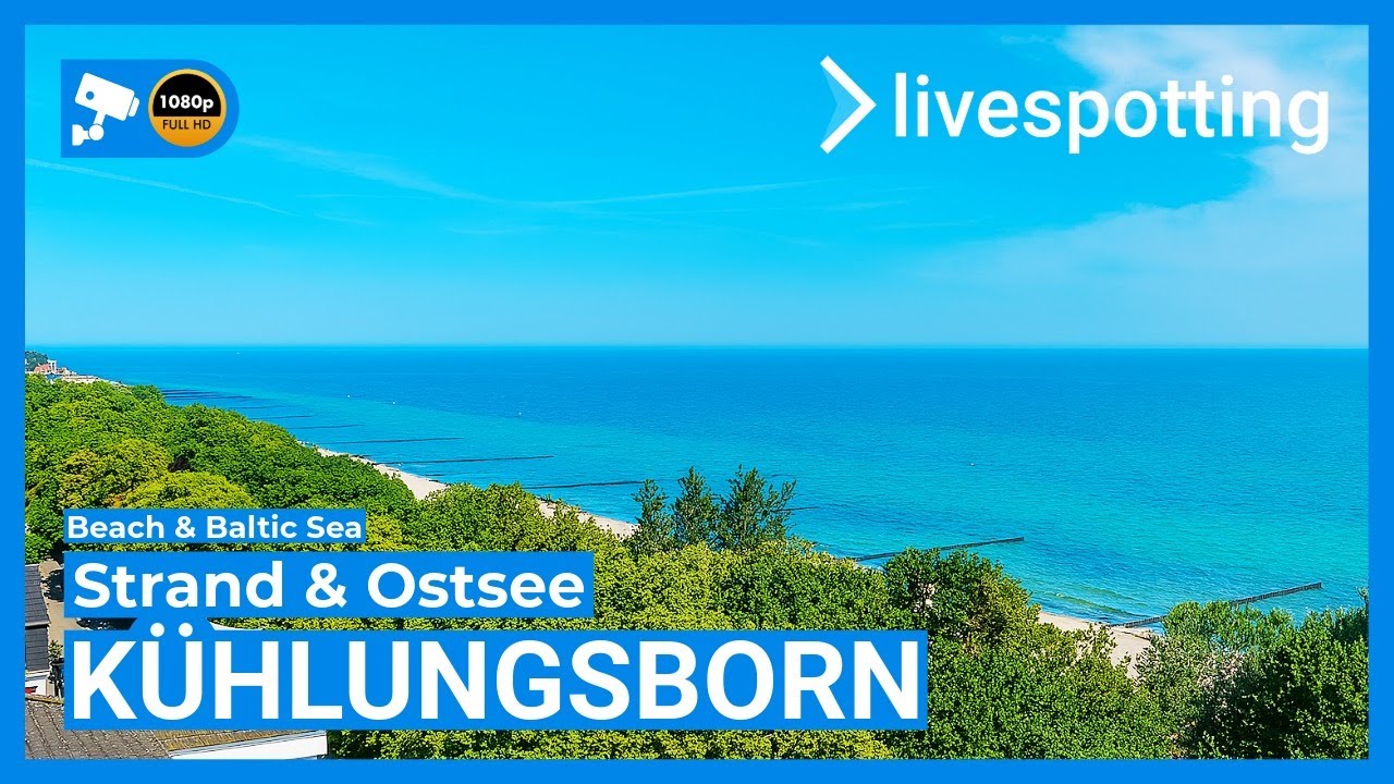 🔴 LIVE: Kühlungsborn – Strand & Ostsee | Baltic Sea Webcam 24/7 in HD