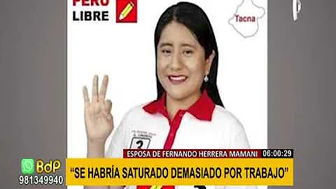 Esposa de fallecido congresista de Per Libre: se h...