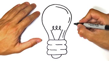 How to draw a Light Bulb Step by Step | Drawings Tutorials