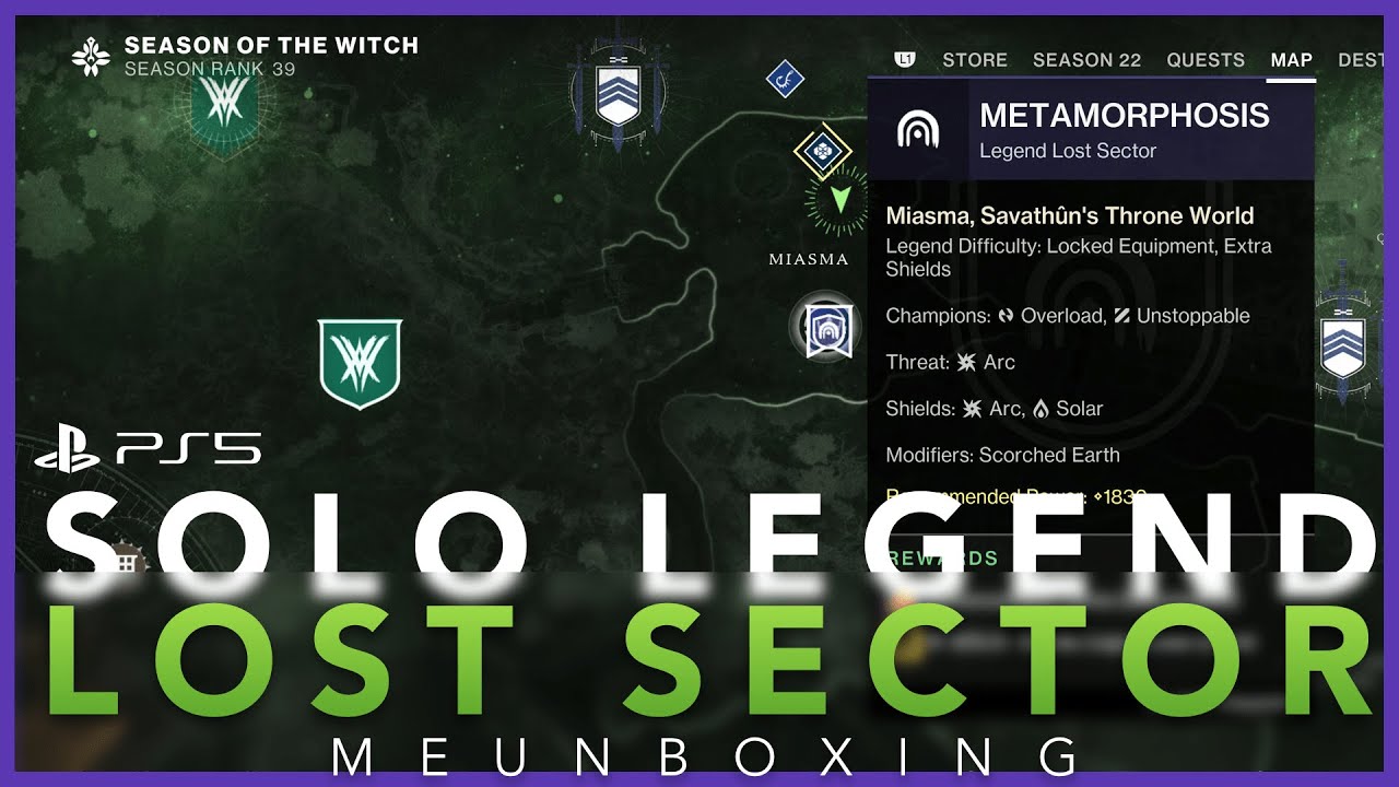 Solo LEGEND Lost Sector Metamorphosis Warlock 
