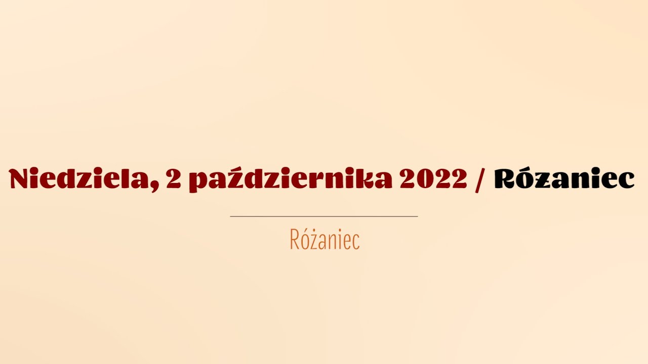 #Różaniec | 2 października 2022