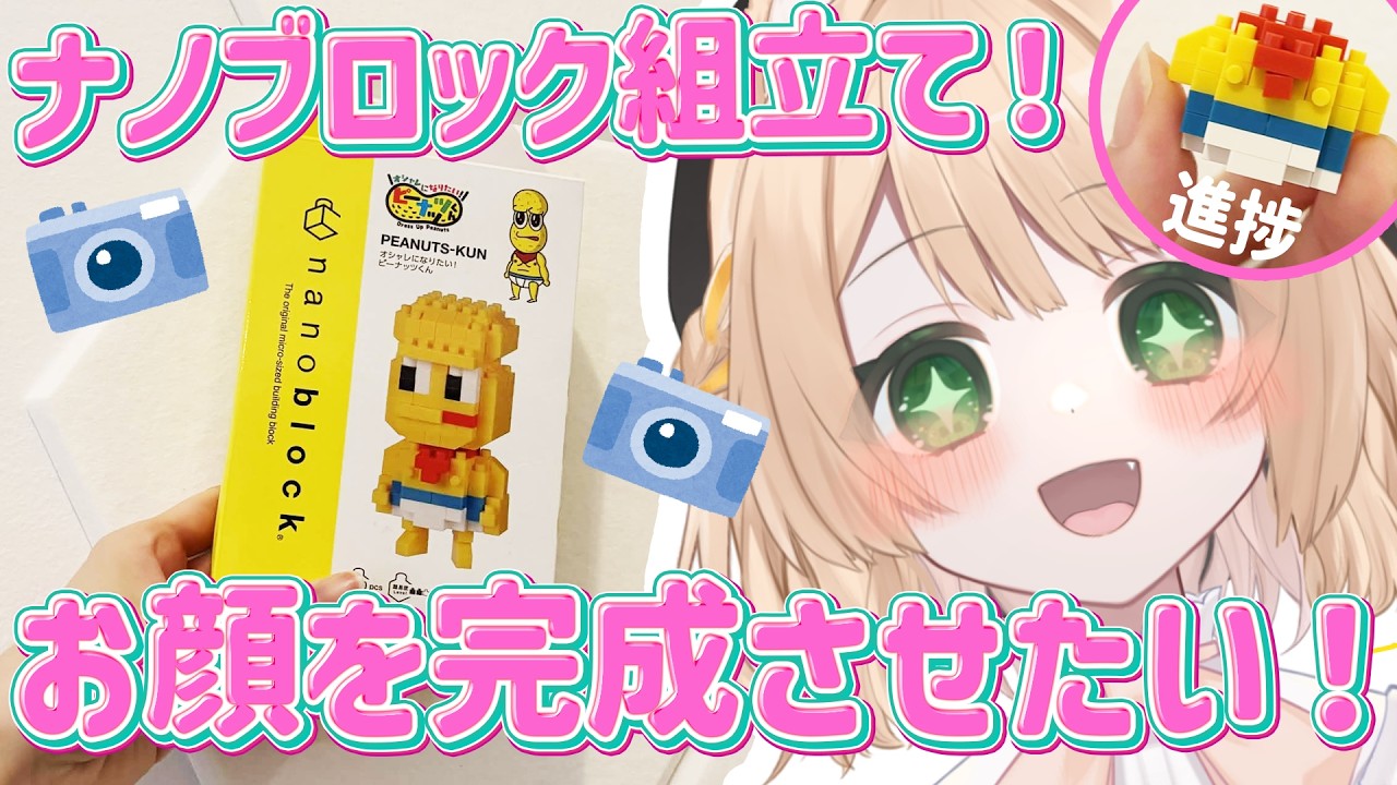 朝活 /カメラ枠】ぽこピーさんのナノブロック組み立てる！【新人Vtuber