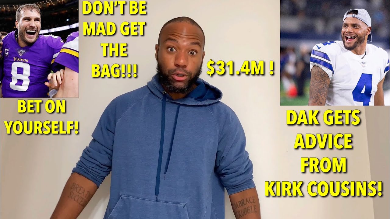 KIRK COUSINS GIVES DAK PRESCOTT ADVICE ON FRANCHISE TAG! YouTube
