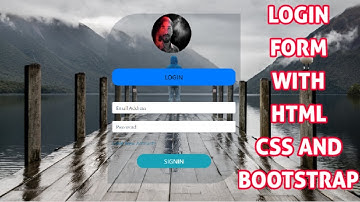 Transparent HTML & CSS Login Form with Bootstrap 4