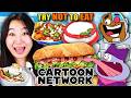 Try not to eat  cartoon network food  people vs food