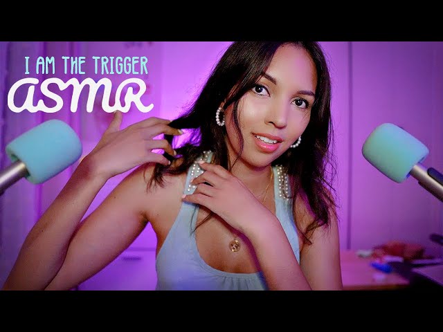 French ASMR 👑 Only ME ! Relaxing Triggers with my body (Hair, hands, skin, fabrics, mouth sounds)