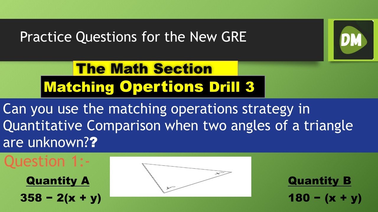 GRE Math Practice: Using Plugging In and Matching Operations Strategies ...